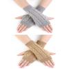 Urieo Winter Arm Warmers Knit Fingerless Gloves Knitted Mitten with Thumb Hole for WomenPack of 2 view 1