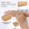 Urieo Winter Arm Warmers Knit Fingerless Gloves Knitted Mitten with Thumb Hole for WomenPack of 2 view 4