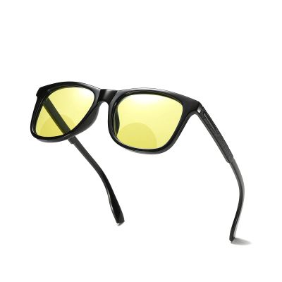 Melrose/Men Night Vision Glasses Women bifocus Sunglasses Yellow Lens Anti-Glare Goggle Night Driving Eyewear UV400 (yellow, 1, multiplier_x)