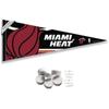 Miami Heat Pennant Flag and Wall Tack Pads Mounts view 1