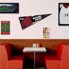 Miami Heat Pennant Flag and Wall Tack Pads Mounts view 3