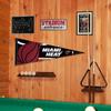 Miami Heat Pennant Flag and Wall Tack Pads Mounts view 4
