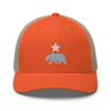 RIVEMUG California Bear and Star Rep Your State Platinum Trucker Hat Embroidered Curved Bill Snapback Baseball Cap Men Women Orange view 2
