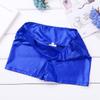 CHICTRY Kids Girls Metallic Shiny Stretch High Waisted Athletic Booty Dance Shorts Blue 3-4 view 3