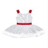 TiaoBug Kids Girls Shiny Sequins Christmas Dance Dress Santa Claus Costumes Ballet Tutu Figure Ice Skating Dress Wide Strap White E 4 Years view 4