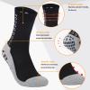 POZCMJM Grip Soccer Socks Men Non Skid Athletic Thickened Hospital Socks Mens with Gripper Pads Black Crew Socks 1Pair view 3