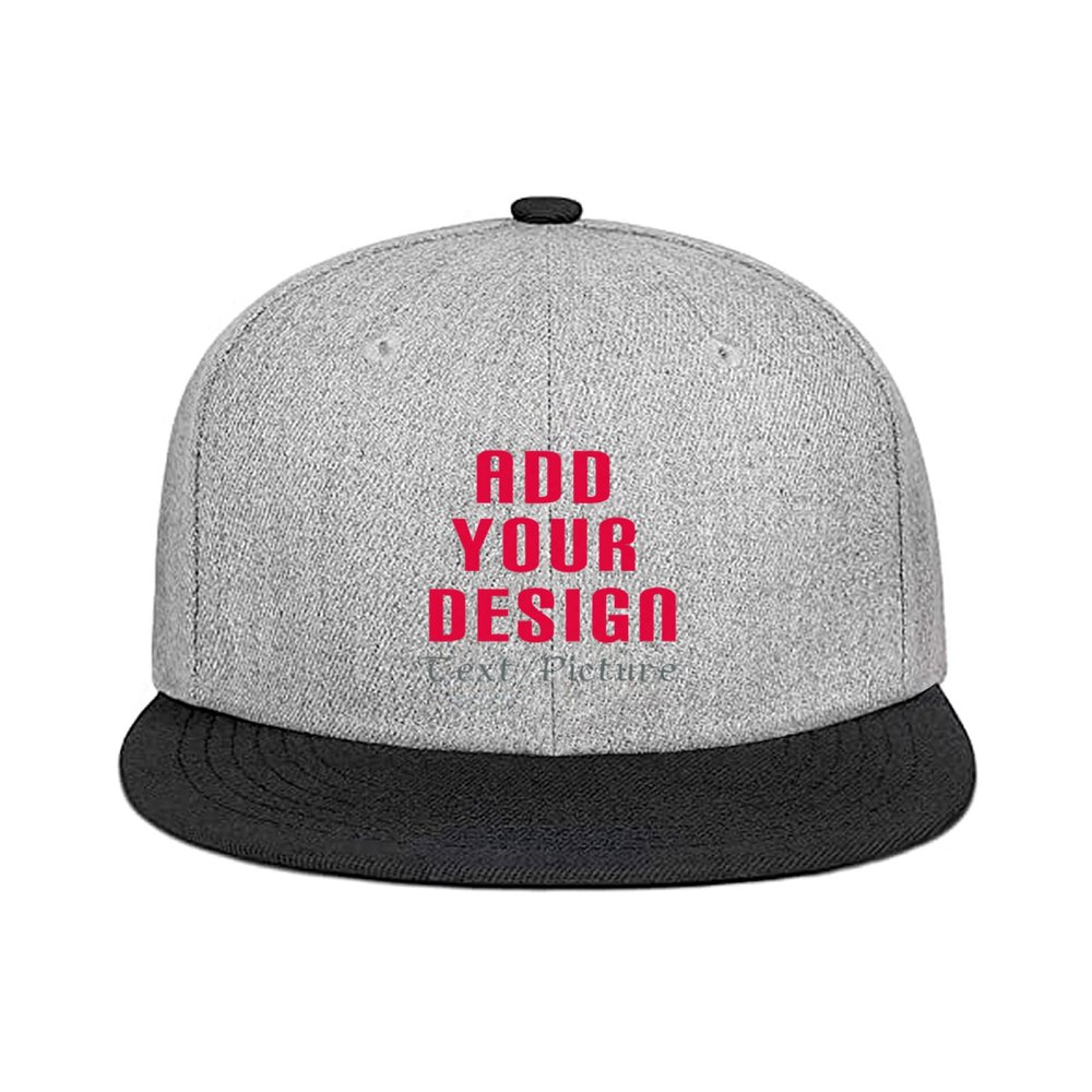 Custom Snapback Hats for Unisex Hip Hop Flat Bill Brim Adjustable Dad Hats