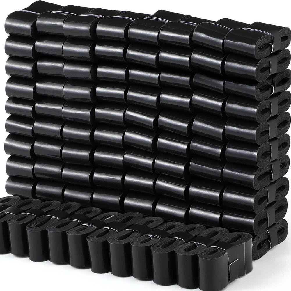 Pangda 100 Pieces Tennis Badminton Racket Overgrips Bulk Tennis Racket Grip Tape for Anti-Slip and Absorbent Grip (Black)