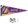 Los Angeles Lakers Pennant Flag and Wall Tack Pads Mounts view 1