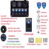 5 Gang Rocker Toggle Switch Panel Aluminum Waterproof Led Car Truck Marine Boat RV Camper Digital Voltmeter Display Dual USB Volt Socket 12V 24V view 2