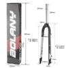 BOLANY Bike Rigid Suspension Forks 1-1/8" Threadless Straight Steerer Universal 26/27.5/29" Disc Brake 9mm QR MTB Front Forks Aluminum Alloy Super-Light Bike Forks view 2