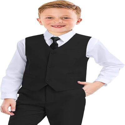 Boys Suit Black Suits for Boys Kids Vest and Pants Set Dress Clothes Size 3T