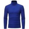 Freebily Thermal Underwear Tops for Men Turtleneck Long Sleeve Knitted Pullover Sim Fit Undershirt High-Neck_Royal Blue Small view 1