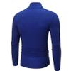 Freebily Thermal Underwear Tops for Men Turtleneck Long Sleeve Knitted Pullover Sim Fit Undershirt High-Neck_Royal Blue Small view 3