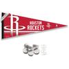 Houston Rockets Pennant Flag and Wall Tack Pads Mounts view 1