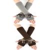 Urieo Long Arm Warmers Winter Fingerless Gloves Knit Rabbit Mitten with Thumb Hole for WomenPack of 2 view 1