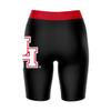 Biker Shorts for Women - 9" Inseam Black Shorts (Reg & Plus Size) 88% Polyester / 12% Spandex - University of Houston System Logo on Thigh & Waistband - High Waisted Workout view 2