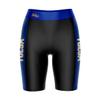 Biker Shorts for Women - 9" Inseam Black Shorts (Reg & Plus Size) 88% Polyester / 12% Spandex - University of Tulsa Logo on Waistband - High Waisted Workout view 1