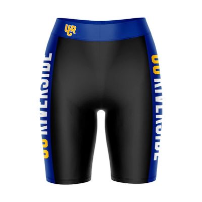 Biker Shorts for Women - 9" Inseam Black Shorts (Reg & Plus Size) 88% Polyester / 12% Spandex - University of California Riverside Logo on Waistband - High Waisted Workout