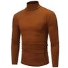 Freebily Thermal Underwear Tops for Men Turtleneck Long Sleeve Knitted Pullover Sim Fit Undershirt High-Neck_Coffee Small view 3