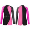 FEESHOW Leotards for Girls Gymnastics Children Long Sleeve Zipper Back Biketard Unitard Jumpsuit with Shorts Rose 6 Years view 3