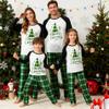 Awoscut Christmas Family Matching Pajamas Christmas Pjs Holiday Nightwear Sleepwear Sets Long Sleeve Pjs(S#697, Kids, 6 Years) view 4
