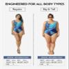 Aleumdr Women's One Piece Swimsuits for Women Athletic Training Swimsuits Swimwear Racerback Bathing Suits for Women Blue 405 Medium view 4