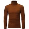 Freebily Thermal Underwear Tops for Men Turtleneck Long Sleeve Knitted Pullover Sim Fit Undershirt High-Neck_Coffee XX-Large view 1