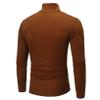 Freebily Thermal Underwear Tops for Men Turtleneck Long Sleeve Knitted Pullover Sim Fit Undershirt High-Neck_Coffee XX-Large view 2