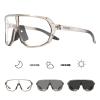 KAPVOE Photochromic Cycling Glasses for Men Women Mountain Bike Sunglasses Brown Sports Goggles UV Protection view 1