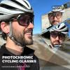 KAPVOE Photochromic Cycling Glasses for Men Women Mountain Bike Sunglasses Blue Sports Goggles UV Protection view 2