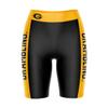 Biker Shorts for Women - 9" Inseam Black Shorts (Reg & Plus Size) 88% Polyester / 12% Spandex - Grambling State University Logo on Waistband - High Waisted Workout view 1