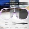 KAPVOE Photochromic Cycling Glasses for Men Women Mountain Bike Sunglasses Purple Sports Goggles UV Protection view 3