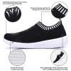 konhill Women's Lightweight Walking Shoes Breathable Slip On Tennis Sneakers Casual Mesh Workout Athletic 7.5 Wide US Black,38 view 4