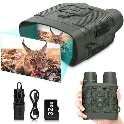 Night Vision Goggles, Profey 4K Night Vision Binoculars for Adults, Rechargeable Night Vision Goggles for Hunting & Security, 32GB TF Card to Save Photo, Video, Best for Hunters