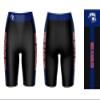 Biker Shorts for Women - 9" Inseam Black Shorts (Reg & Plus Size) 88% Polyester / 12% Spandex - University of Southern Indiana Logo on Waistband - High Waisted Workout view 2