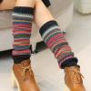 Altsuceser Women Boho Knitted Boot Gaiters Crochet Leg Warmer, Winter Bohemian Boot Cuffs Black One Size view 2