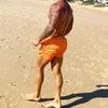 EVERWORTH Men's Athletic Shorts Gym Workout Short Shorts Casual Shorts Running Bodybuilding 5 Inch Inseam Shorts Orange US S view 3
