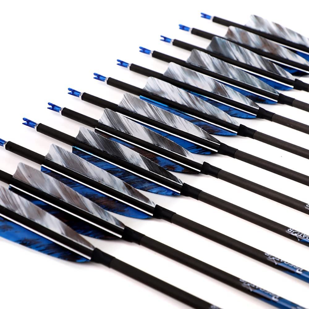 600-Spine Arrow 32-Inch Arrow Target Practice Arrow Hunting Arrow Carbon Arrows Compound Bow Recurve Bow Adult Youth Archery Indoor Outdoor Shooting Bullet Field Tip 18pc Style2