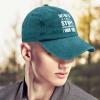That's Whats I Do I Fix Stuff and I Know Things Distressed Dad Hats for Men 90s Washed Denim Adjustable Cap Hat view 4