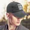 That's Whats I Do I Fix Stuff and I Know Things Baseball Cap for Men Graphic Washed Denim Adjustable Strapback Baseball Cap view 4