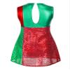 TiaoBug Kids Girls Shiny Sequins Christmas Dance Dress Santa Claus Costumes Ballet Tutu Figure Ice Skating Dress Tank Top Green F 6 Years view 2