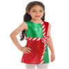 TiaoBug Kids Girls Shiny Sequins Christmas Dance Dress Santa Claus Costumes Ballet Tutu Figure Ice Skating Dress Tank Top Green F 6 Years view 4