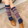 Altsuceser Women Boho Knitted Boot Gaiters Crochet Leg Warmer, Winter Bohemian Boot Cuffs Navy Blue One Size view 3