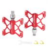Folding Bicycle Pedal Aluminum Alloy Double Side Quick Release Pedal for Brompton pedel for dahon for Birdy Non-Slip Pedals (red) view 1