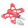 Folding Bicycle Pedal Aluminum Alloy Double Side Quick Release Pedal for Brompton pedel for dahon for Birdy Non-Slip Pedals (red) view 2