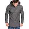 JEsilunmaMY Men's Solid Color Casual Hoodies Long Sleeve Drawstring Hooded Sweatshirt Lightweight Loose Pullover Tee Shirts (Dark Grey,Medium)