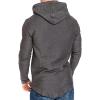 JEsilunmaMY Men's Solid Color Casual Hoodies Long Sleeve Drawstring Hooded Sweatshirt Lightweight Loose Pullover Tee Shirts (Dark Grey,Medium) view 3