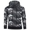 JEsilunmaMY Men's Camo Casual Hoodies Fashion Long Sleeve Drawstring Sweatshirt Lightweight Loose Fitting Pullover Tops (Grey,Medium) view 1