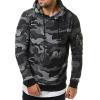 JEsilunmaMY Men's Camo Casual Hoodies Fashion Long Sleeve Drawstring Sweatshirt Lightweight Loose Fitting Pullover Tops (Grey,Medium) view 3